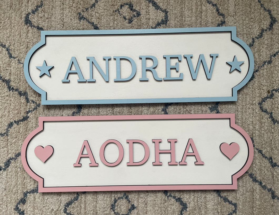 Wooden Name Sign