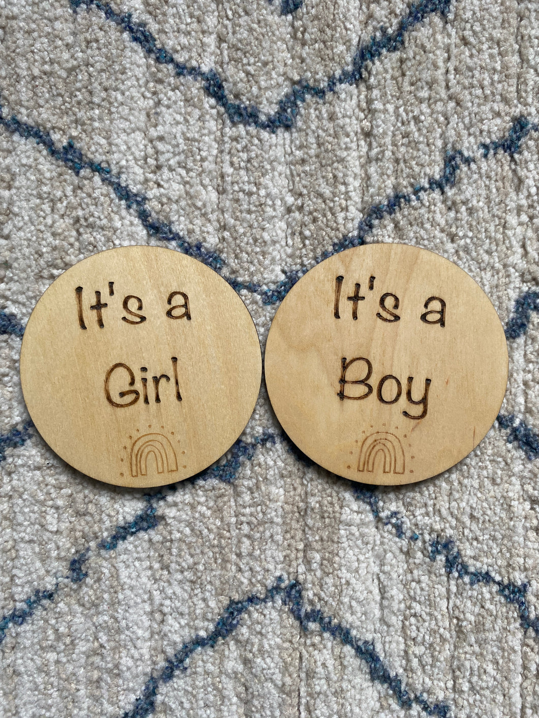 Double Sided Boy/Girl Announcement Disc