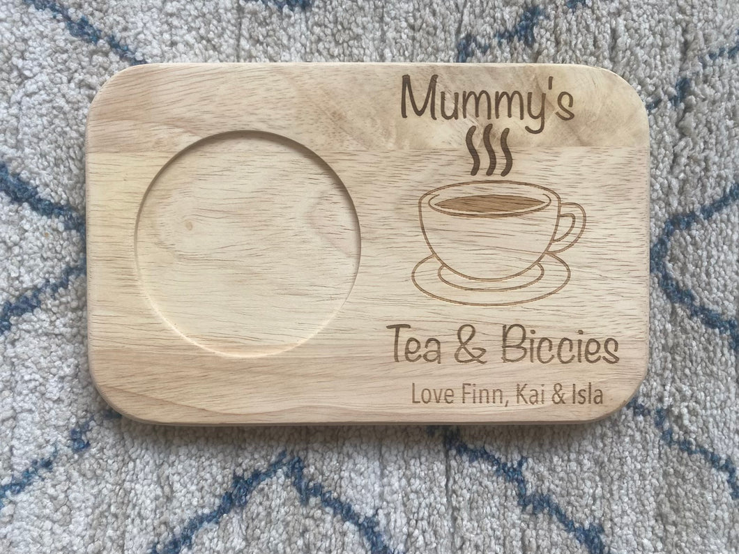 Tea/Coffee & biccie board