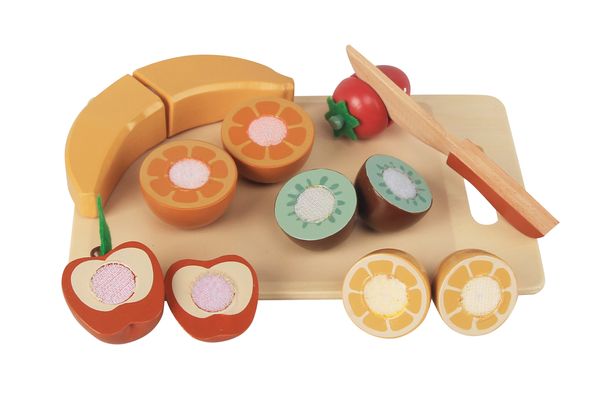 Chopping Board with Wooden Fruit