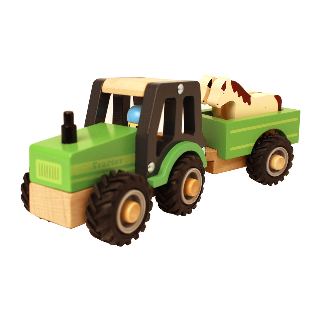 Wooden Tractor & Trailer